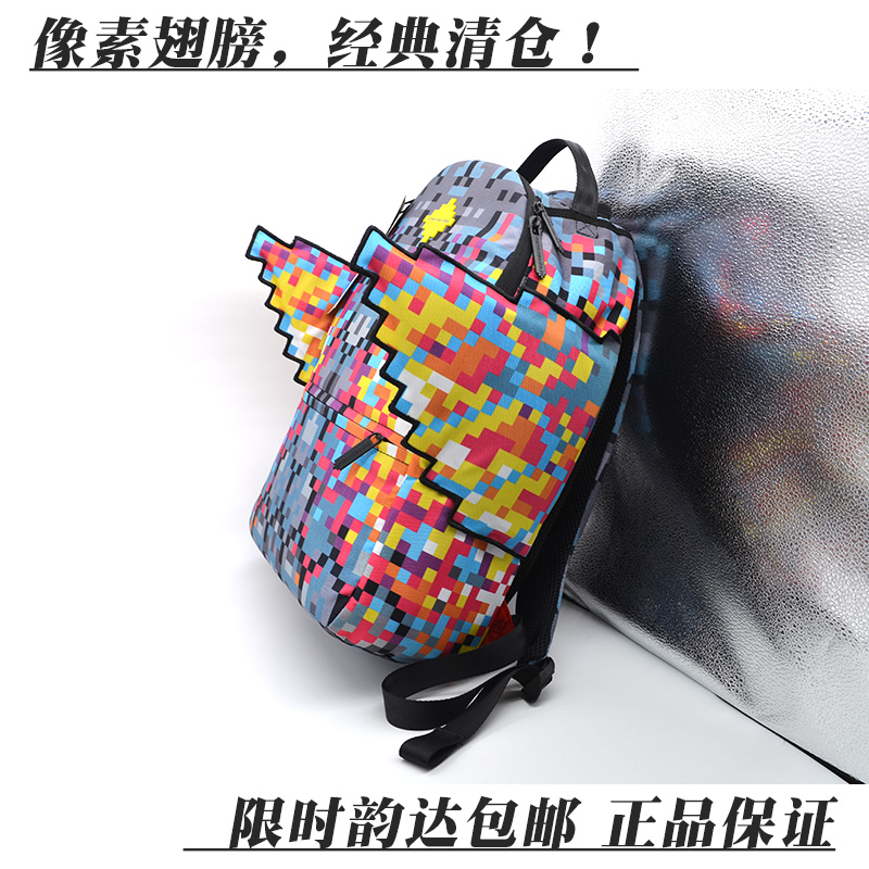 Clearance SPRAYGROUND backpack B312 pixel winged men's and women's backpack flight tide bag school bag