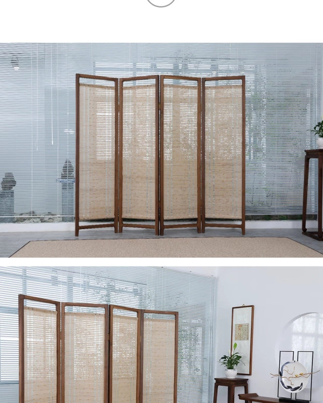 Mới Trung Quốc Zen gỗ cứng màn hình phân vùng có thể gập màn hình hiện đại tối giản phòng khách khách sạn cửa hàng trà vải - Màn hình / Cửa sổ