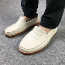 Soft and comfortable flat non-slip comfortable hotel labor insurance mens beige red bottom flat heel oil-proof waiter rubber shoes