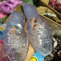 Put on these crystal shoes you are my princess classic old style flat transparent personality slippers