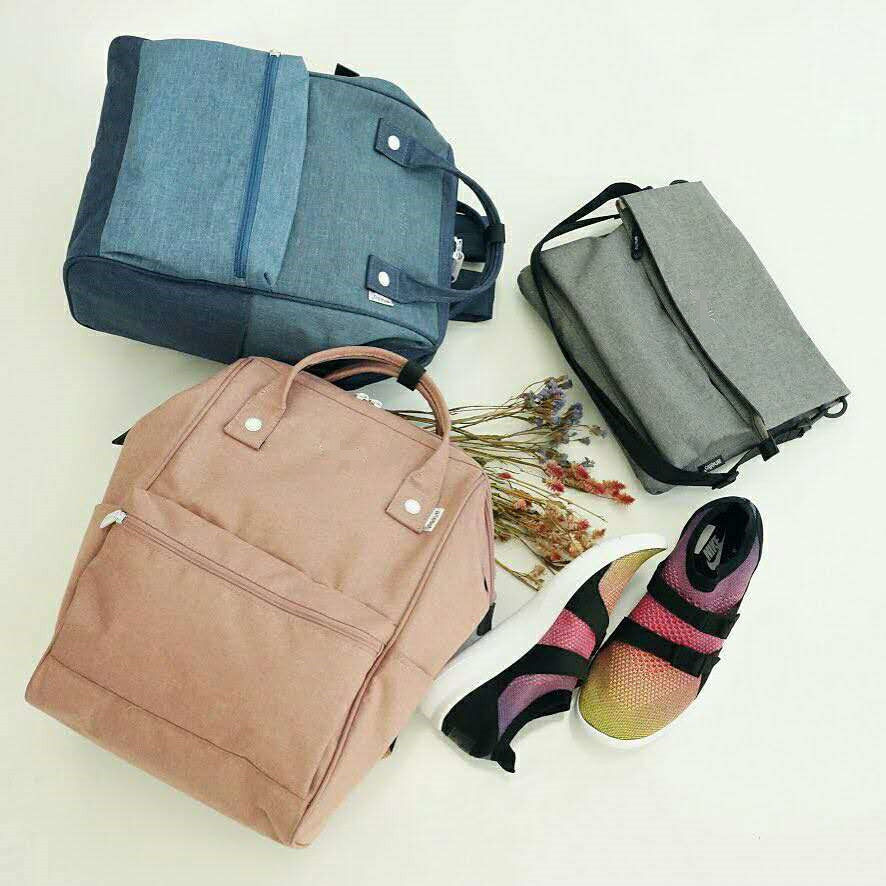 Korean version of fashion simple Oxford cloth mommy bag shoulder large capacity school bag male and female students travel travel backpack