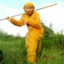 Monkey King Costume Monkey Clothes Sun Wukong Hairy Monkey Clothes Headgear Mask Monkey Head Performance Childrens Day Party