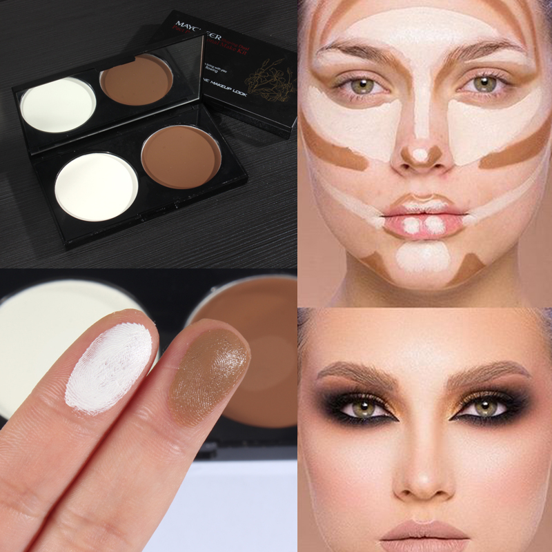 Bicolor dressing cream Highlight Dark Shadow of the Bright Shade of the Bright Skinny Latin Dance Supplies Stage Makeup Color Makeup