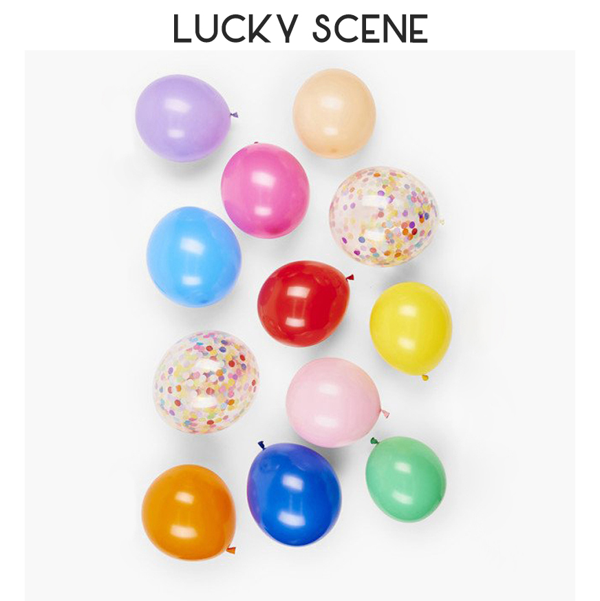 (Auspicious props) 10 inch rainbow island sequin colored confetti balloon combination 12 birthday party wedding