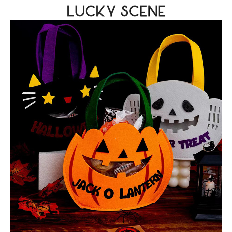 Halloween Candy Bag Festival Gift Bag Package Bag Snacky Cookie Pumpkin Sugar