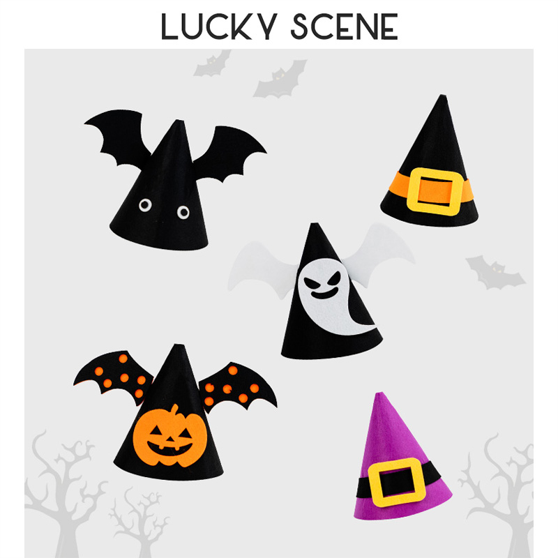 Halloween Witch Hat Festival Party Decoration to take pictures of Halloween Pumpkin Wizard Hall