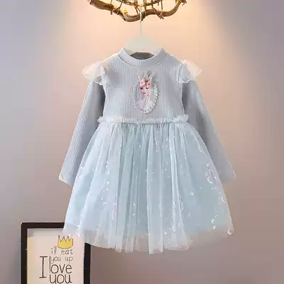 Women's dress style Net red women 2021 new spring and autumn Aisha children fairy sand dress long dress Princess dress