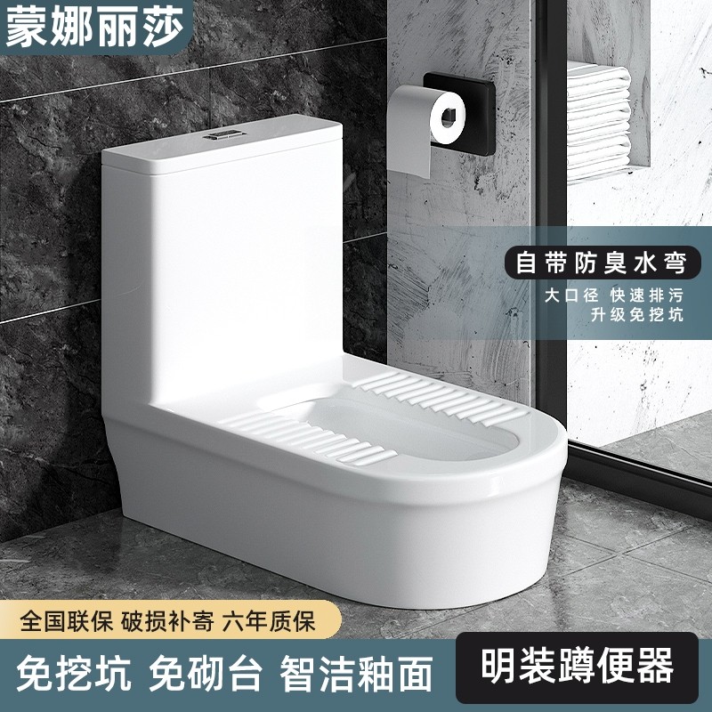 Mona Lisa desktop squatting toilet new-free pit toilet converted to toilet deity Toilet Bowl-free Squatting Pit toilet-Taobao