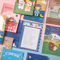 Large B5 folder loose-leaf book cute creative Korean notebook detachable color page illustration student stationery