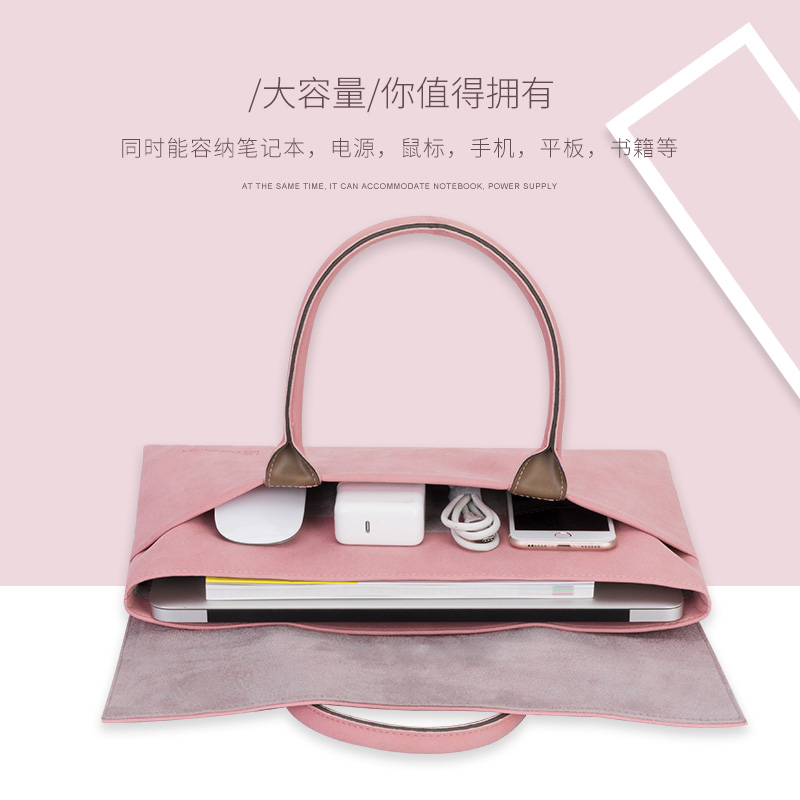 Suitable for Apple macbook laptop bag 2022 new good-looking ladies bag 13 3 inch air tote bag ins wind mac14 Huawei matebook15 6