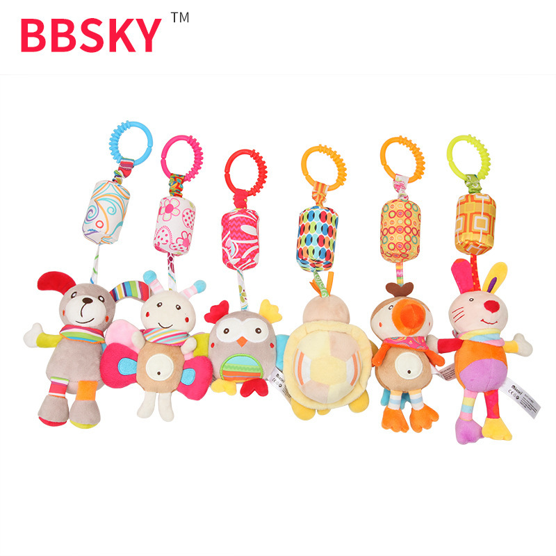 Newborn Baby Baby Bed Bell 0-1 Years Old Plush Puzzle Bed Around Cart Pendant 3-6-12 Month Appeasement Toy 