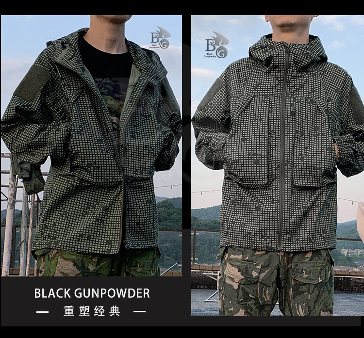 2024 New Hot Mens Tactical Hunting Hooded Jacket Zipper Wind Coat