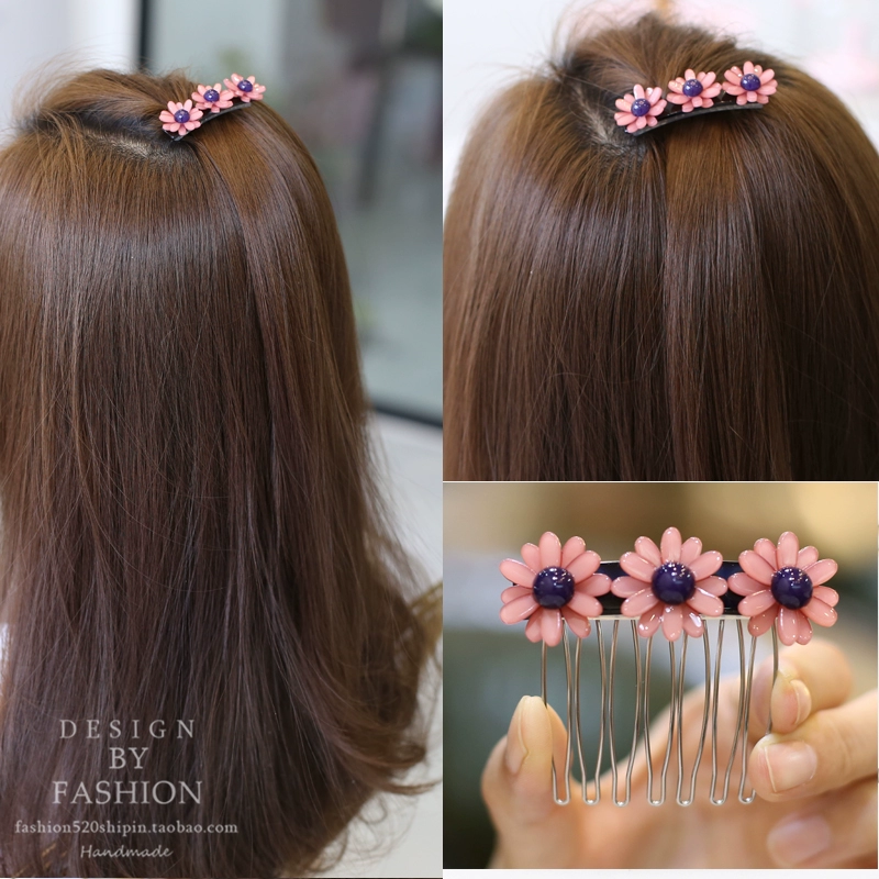 Bangs clip Hàn Quốc chải tóc chải lược màu kẹo bangs chải tóc tấm phụ kiện tóc mũ trùm đầu clip cao cấp acrylic chải đầu - Phụ kiện tóc