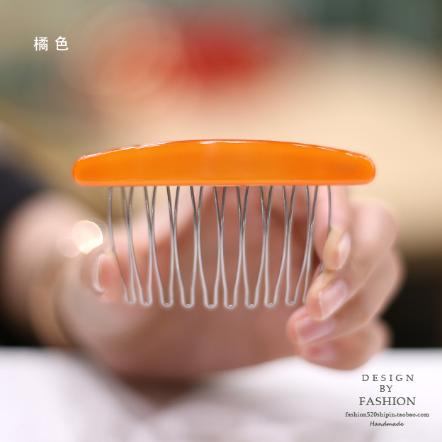 Chải tóc acrylic kẹp tóc kẹp tóc Chèn lược chải tóc mái lược cắm cắm phụ kiện tóc Hàn Quốc phụ kiện tóc đĩa - Phụ kiện tóc dây buộc tóc vải