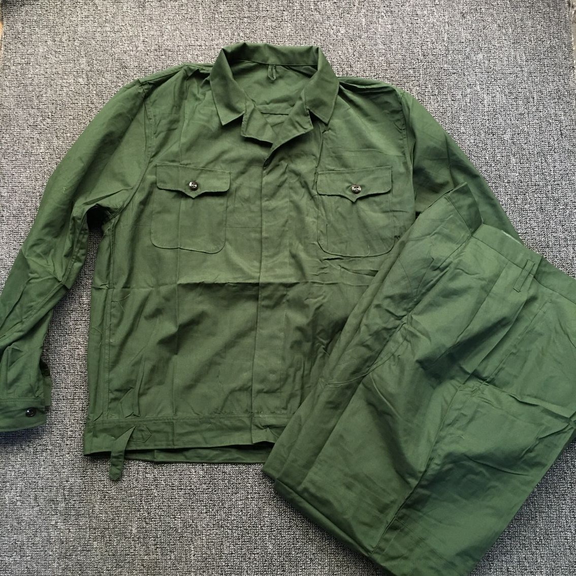 Old fashioned stock 87 Olive Green Summer Workwear Old-style Jacket Style GOOD SUMMER SUIT OLD COLLECTION