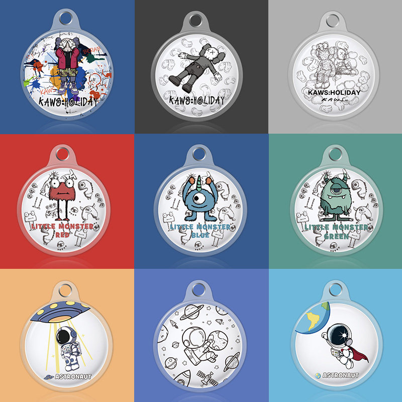 airtag protective sleeve all-inclusive apple airtags sleeve cat and dog pet collar anti-lost device tracking accessories buckle lanyard keychain transparent cartoon cute soft shell 2021 new protective shell