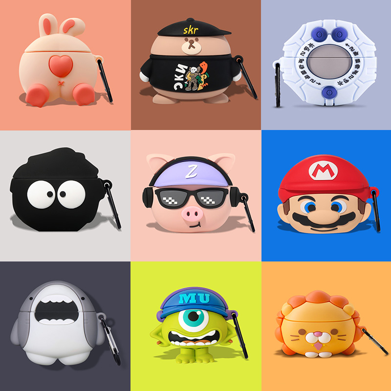 airpods protection shell airpodspro apple headphones protective sleeves airpods2 2nd generation wireless Bluetooth box aipods cute pig silicone gel soft 3 shell ipod