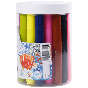 真彩水彩笔24色套装儿童幼儿绘画彩色笔大头粗杆画画笔WM2142
