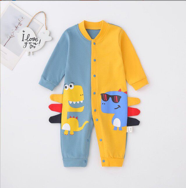 Baby sweaters climbing clothes for autumn Harvest newborn cotton climbing clothes mandarin pants baby long tooth 100 days old single zal tooth
