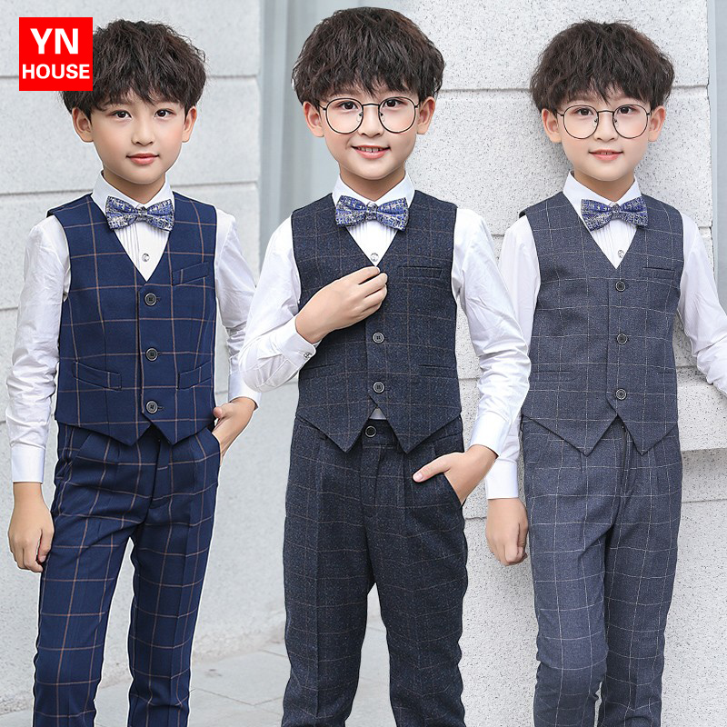 Boy gown waistcoat Waistcoat Suit Little Flower Boy Boy Children Suits Piano Performance Host of the year Inn Renzi-Taobao