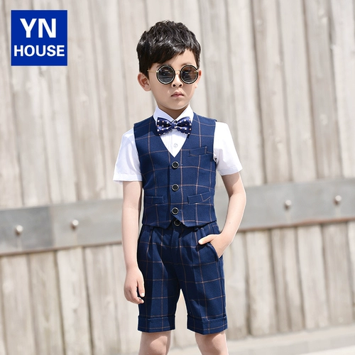 Детский наряд для музыкальных выступлений для мальчиков, платье, костюм, жилет, комплект, наряд на выход