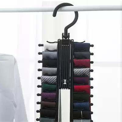 Tie storage rack rack large capacity 20-row belt belt storage shelf wardrobe silk scarf hanger waist belt rack