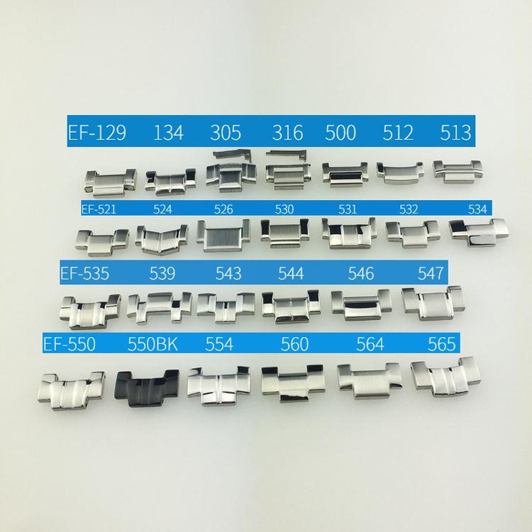 Casio Ef-513/521/524/526/530/531/532/534/535 Watch Chain Steel Strap Extension Link