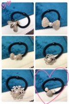 Natural pearl inlaid with hairpin hair rope
