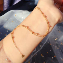 18k gold double layer full of Star Chopin chain bracelet
