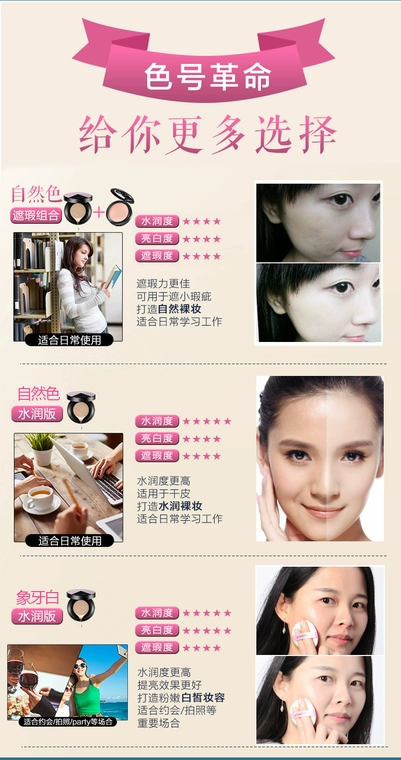 Elena không cởi bỏ phấn trang điểm BB cream nude che khuyết điểm mạnh mẽ cô lập dưỡng ẩm nền tảng chất lỏng cc