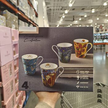Costco Van Gogh Famous Painting Bone China Mug Coffee Cup Starry Sky Cup Sunflower Water Cup Large Capacity