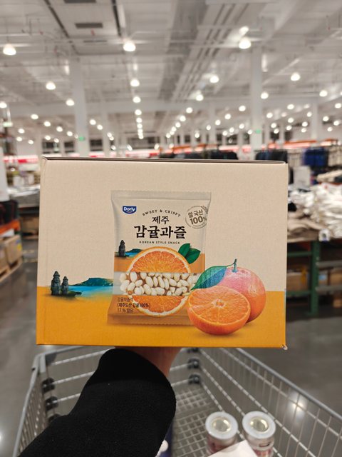 Costco Dorly Korean Orange Rice Crackers 660g Orange Flavored Crispy Biscuits 30 Packs Imported Snacks