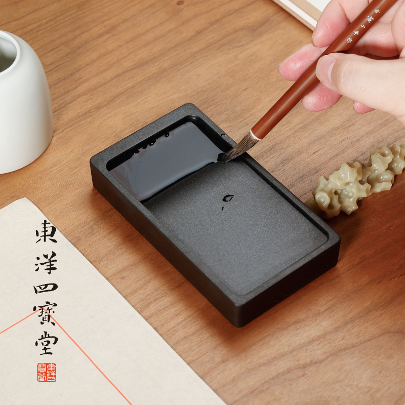 Hongmei lightweight inkstone pen calligraphy special without cover ink plate students beginners calligraphy and painting professional use ink storage