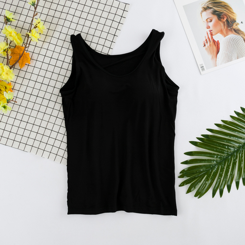 Với áo lót ngực yếm áo vest nữ cup một chiếc áo ngực miễn phí mà không có vành mặc áo ngực thể thao modal đáy áo sát nách nữ