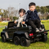 Mercedes Benz, внедорожный электрический электромобиль на четырех колесах, детский транспорт с сидением, игрушечная машина для двоих, дистанционное управление