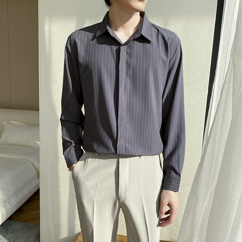 Летний пиджак классического кроя, рубашка, изысканный стиль, с рукавом, в корейском стиле