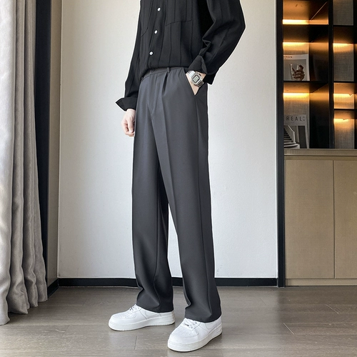 Летние штаны, повседневные брюки, костюм, изысканный стиль, свободный прямой крой, оверсайз