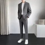 Демисезонный комплект для отдыха, костюм, изысканный стиль, оверсайз, в корейском стиле, 3 предмета