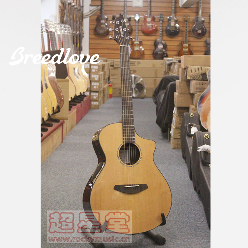 Han San Breedlove Belang Solo concert solo series veneer missing corner electric box finger plays guitar