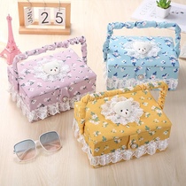 Cute Fields Garden Wind Pure Hand Stitch Thread Containing Box Miscellaneous Tabletop Containing jewelry Ornament Storage Box Needle Wire Box