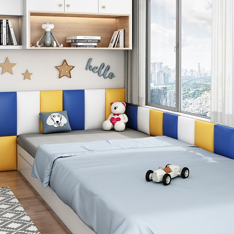 Tatami Anti-collision wall stickup soft bag children Anti-collision soft bag Seat Cushion Kindergarten Baby Self-Stick Custom Soft Bag Anticollision Wall Sticker