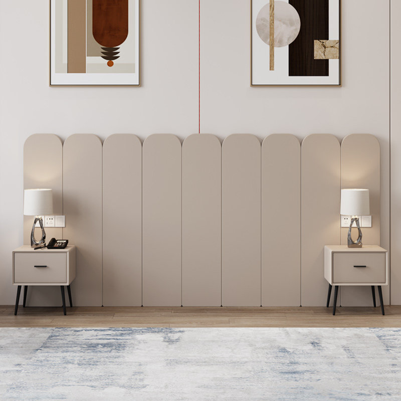 Bed headboard soft package children's room anti-collision wall self-adhesive bed circumference custom minimalist bedroom hotel without bedside backrest