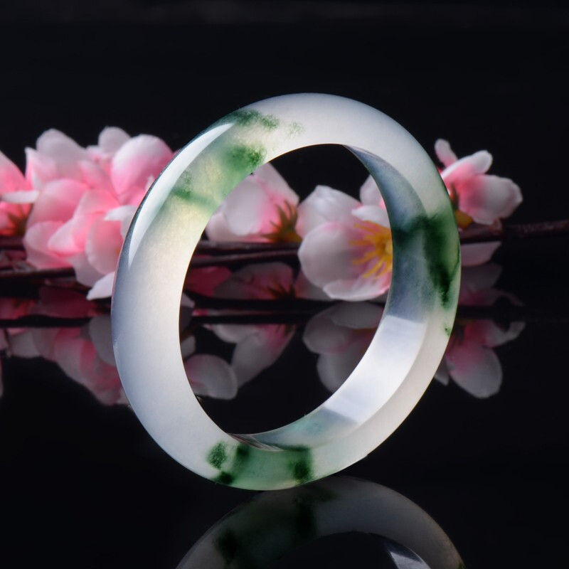 Quartz Rock Jade Emerald Color Ice Seed Floating Flowers Jade Bracelet Quartz Jade Green Bracelet Children's Jade Bracelet