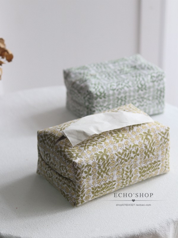 Echo Handmade Garden Secret Little Fresh Fabric Simple Modern Paper Towel Set Round Padded Coaster Placemat