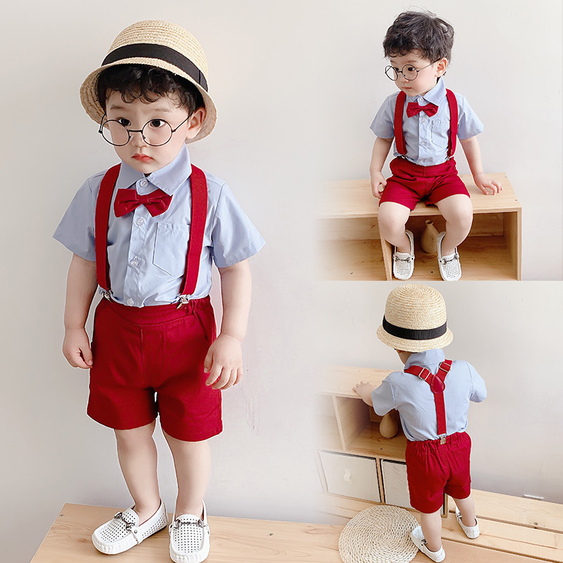 One year old boy gown baby age flower wedding gown wedding gown child Inn wind suit baby birthday suit