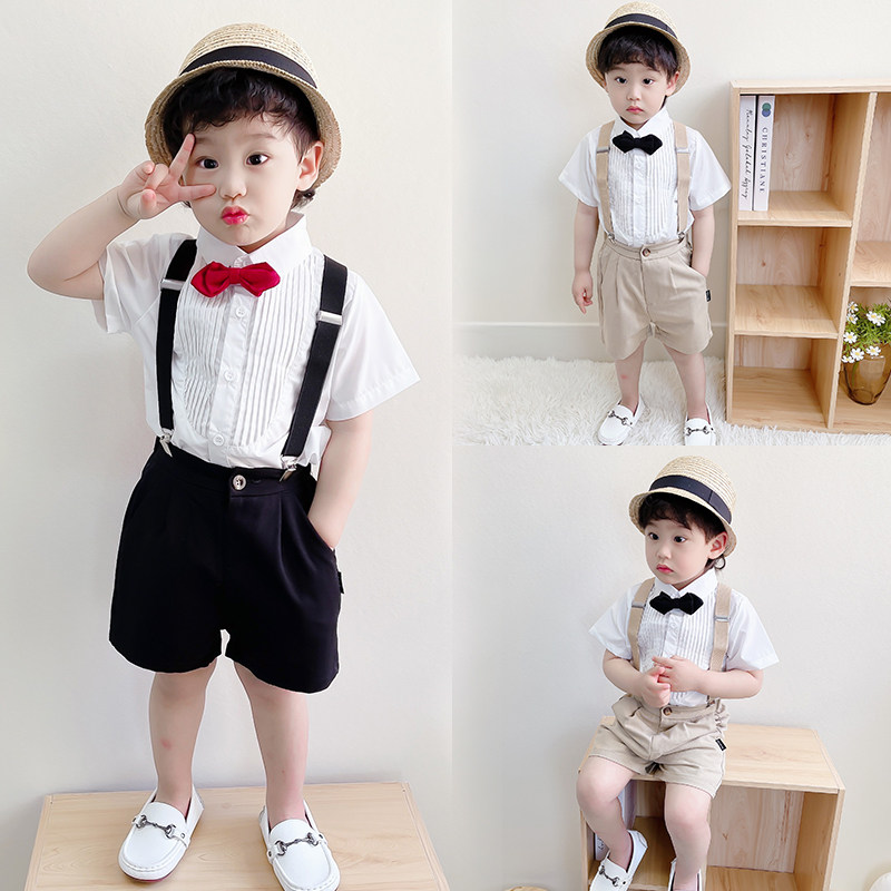 Boy gown baby boy's birthday summer child Playboy host small gown boy piano performance suit