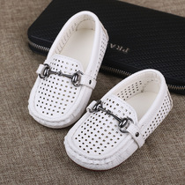 Boy shoes baby shoes boy Bean shoes boy leather sandals summer 1 year old baby hollow hole shoes tide