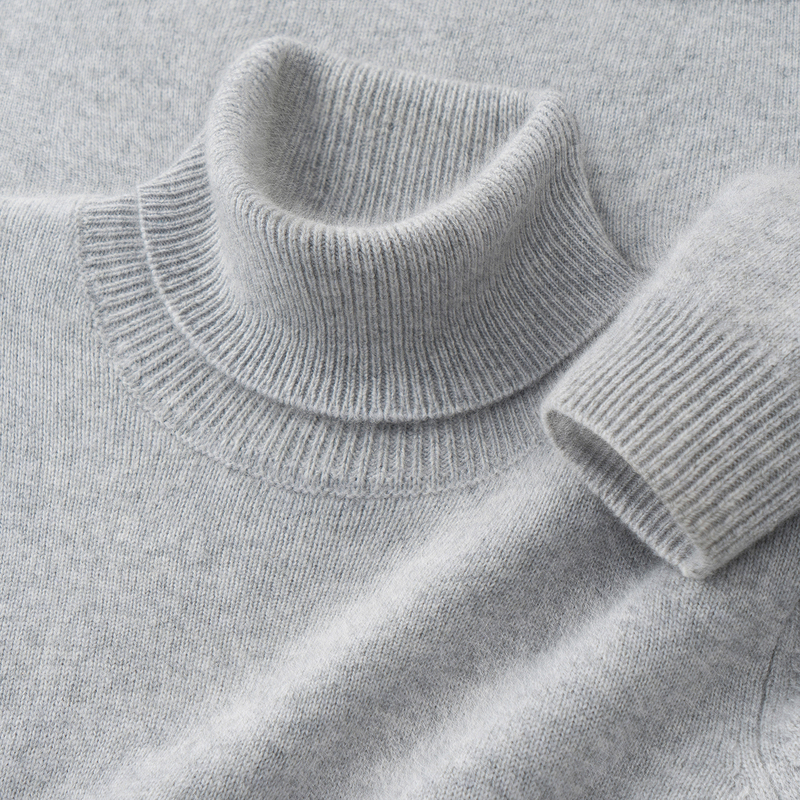 Autumn and Winter Thick 100% Pure Cashmere Sweater Turtleneck Pullover Men's Solid Color Loose Knit Warm Base Layer Shirt Autumn and Winter Thick 100% Pure Cashmere Sweater Turtleneck Pullover Men's Solid Color Loose Knit Warm Base Layer Shirt