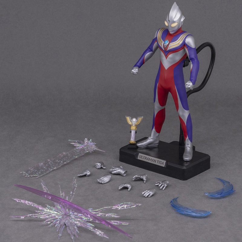In Stock Alphamax Ultraman Tiga Composite Type 2.0 Head Sculpt Repair Version Action Figure