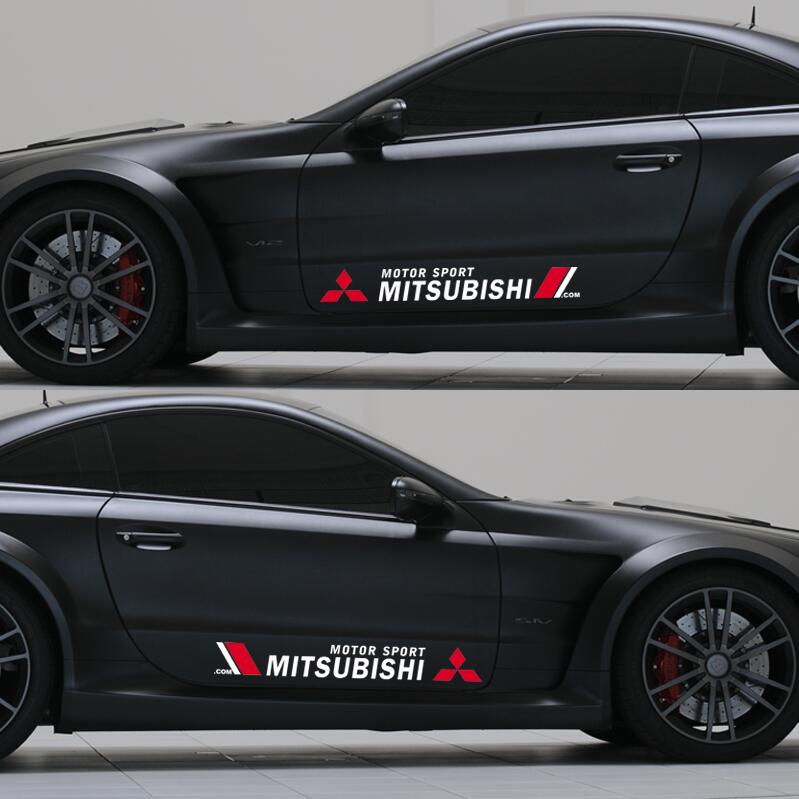 Suitable for Mitsubishi Motors car door Decorative Sticker Stiff Outlander Rhombus Sharp Wing God Body Personality Retrofit Movement